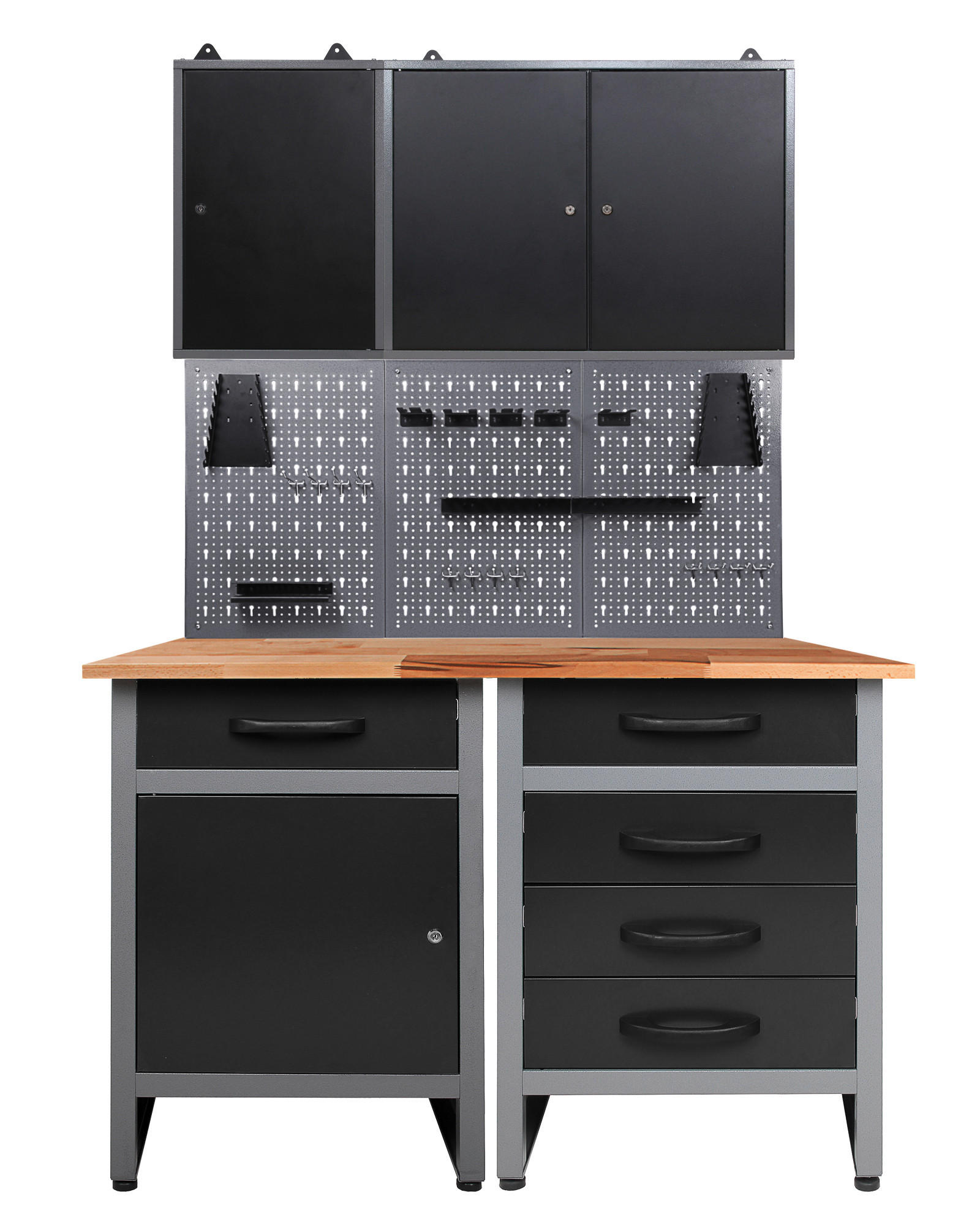 XXXLutz Werkbankset Anthrazit, Grau 120x205x60 cm