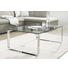 COUCHTISCH rechteckig Chromfarben, Klar - Chromfarben/Klar, Design, Glas/Metall (110/40/70cm) - Novel