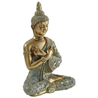 BUDDHA 23/33/14 cm  - Goldfarben/Naturfarben, LIFESTYLE, Kunststoff (23/33/14cm)