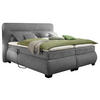 BOXSPRING-ÁGY 160/200 cm  sötétszürke  - fekete/sötétszürke, Konventionell, műanyag/textil (160/200cm) - MID.YOU