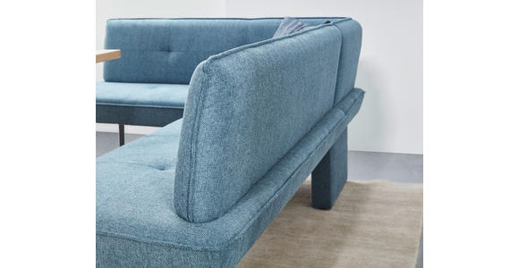 ECKBANK 192/134 cm  in Blau, Schwarz  - Blau/Schwarz, Design, Textil/Metall (192/134cm) - Dieter Knoll