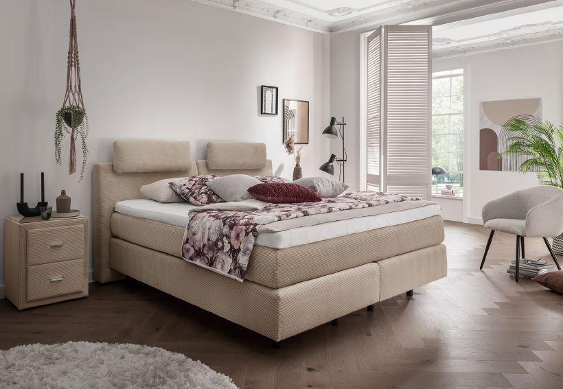 PAT BOXSPRING  in verde, măsliniu  - verde/negru, Modern, plastic/textil (180/200cm) - Beldomo - Sleep