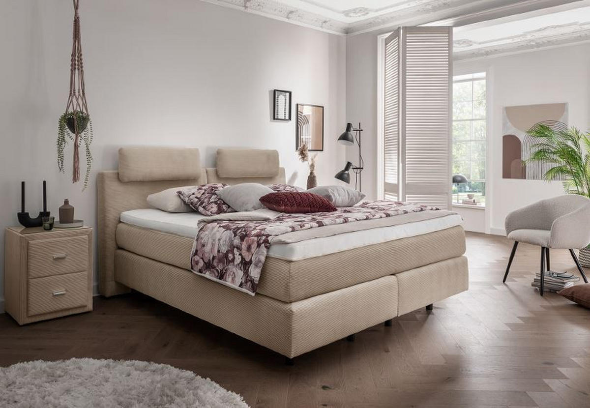 PAT BOXSPRING  in verde, măsliniu  - verde/negru, Modern, plastic/textil (180/200cm) - Beldomo - Sleep