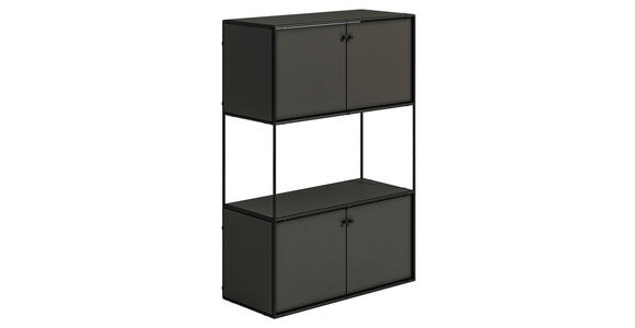 HIGHBOARD  in 80,7/120/35,8 cm  - Anthrazit/Schwarz, Design, Holzwerkstoff/Metall (80,7/120/35,8cm) - Novel