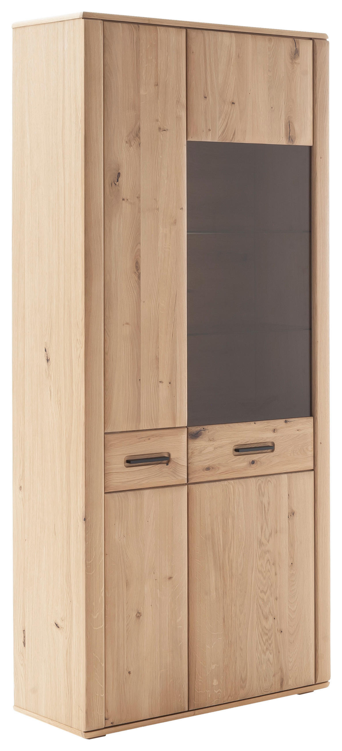 VITRINE Eichefarben  94/208/37 cm  - Eichefarben/Anthrazit, Konventionell, Glas/Holz (94/208/37cm) - Cantus