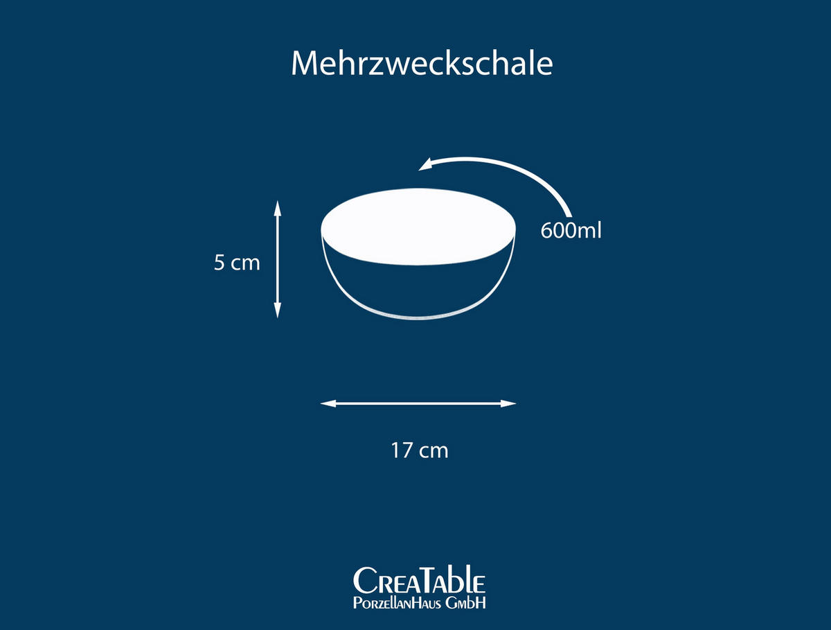 SERVIERSCHALENSET 4-teilig YUKI 17 cm   - Blau/Grün, Basics, Keramik (17cm) - Creatable
