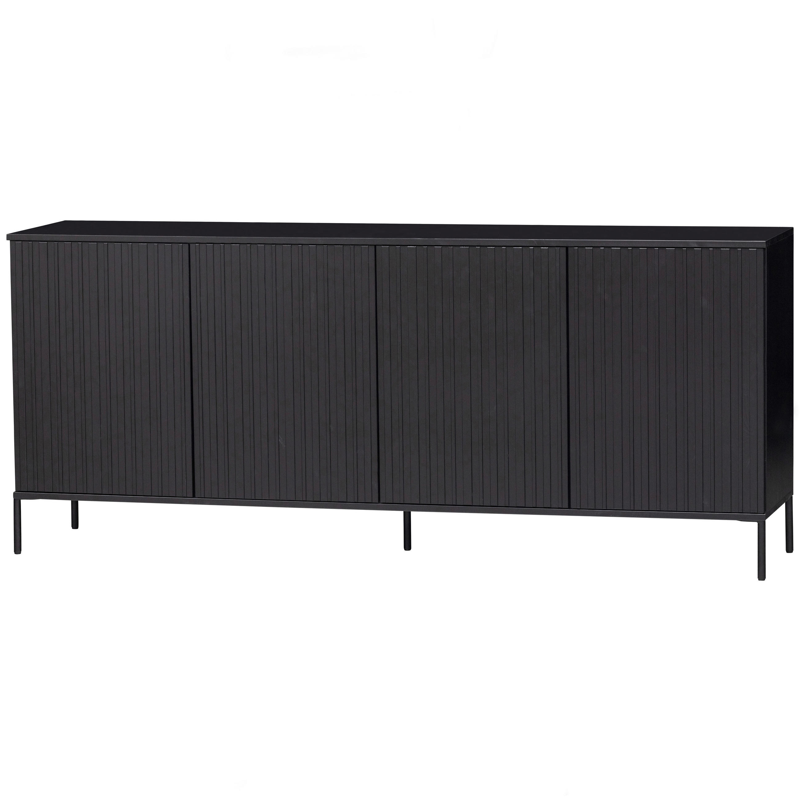 SIDEBOARD Gravure 200/85/44 cm  - Schwarz, Design, Holz/Metall (200/85/44cm) - Livetastic