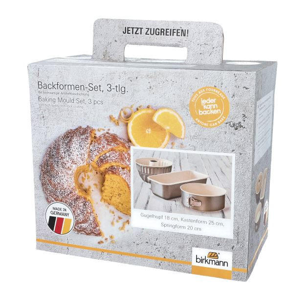 BACKFORMENSET - Creme/Grau, KONVENTIONELL, Metall - Birkmann