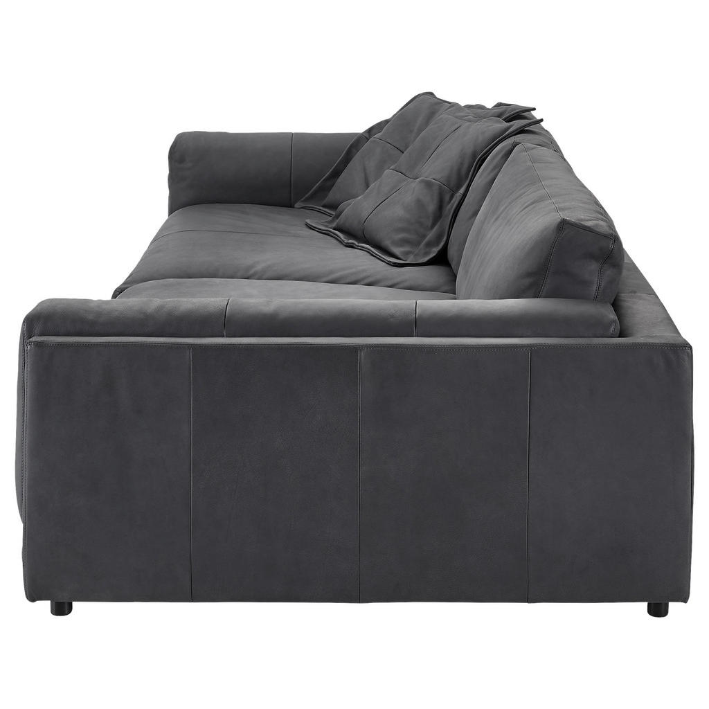 Thumbnail - Pure Home Lifestyle Bigsofa Pure 9127, Anthrazit, Leder, Echtleder, Anilinleder, 3-Sitzer, 294x85x150 cm, Blauer Engel, ...