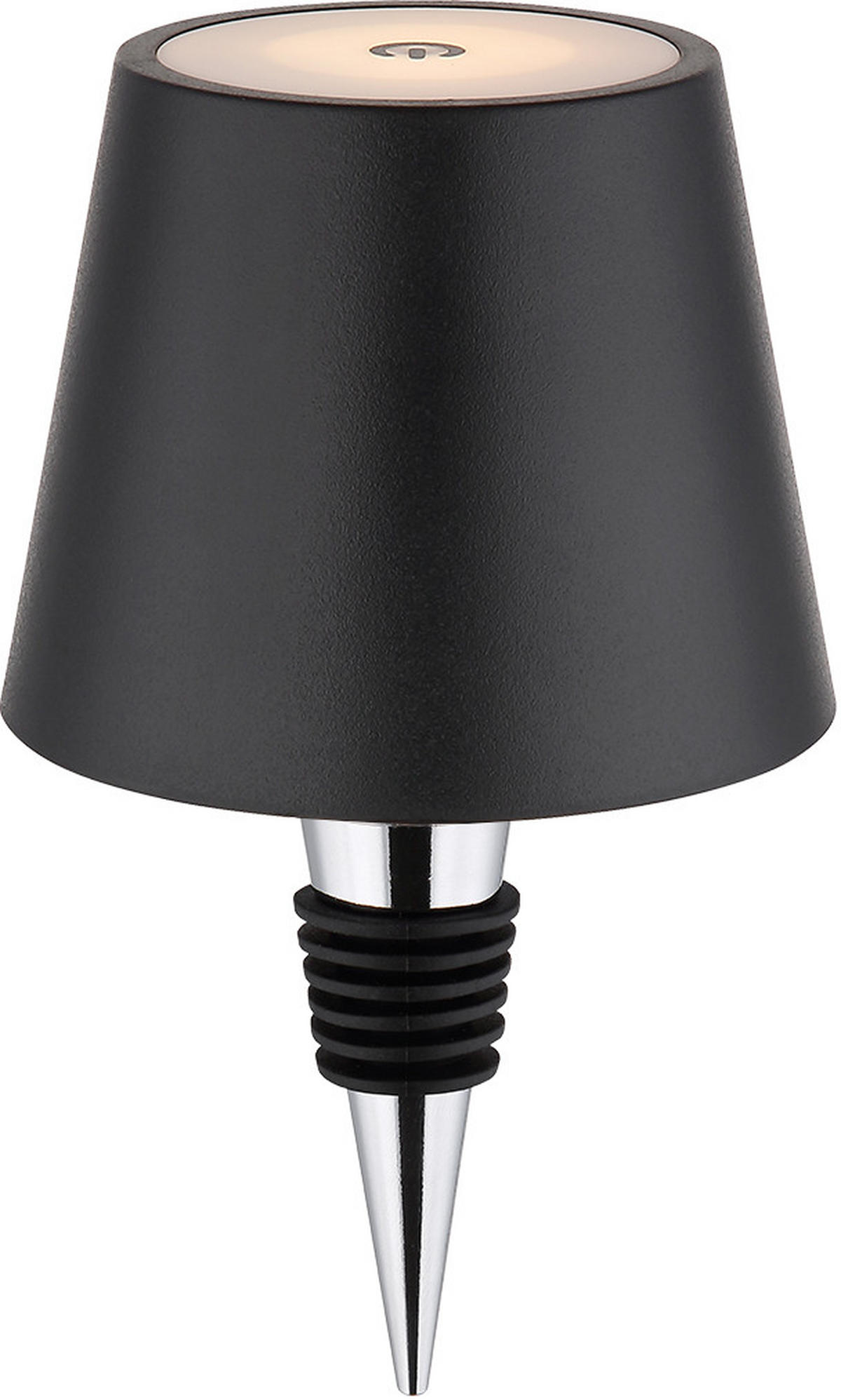 AKKU-TISCHLEUCHTE 11,5/36 cm   - Opal/Schwarz, Trend, Kunststoff/Metall (11,5/36cm) - Novel