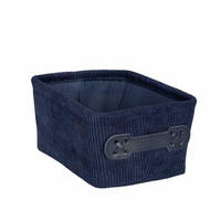 AUFBEWAHRUNGSKÖRBCHEN  - Dunkelblau, Basics, Textil (19/9/14cm) - Wenko