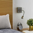 LED-WANDLEUCHTE Algol 11/11/35 cm  - Bronzefarben, KONVENTIONELL, Kunststoff/Metall (11/11/35cm) - Novel