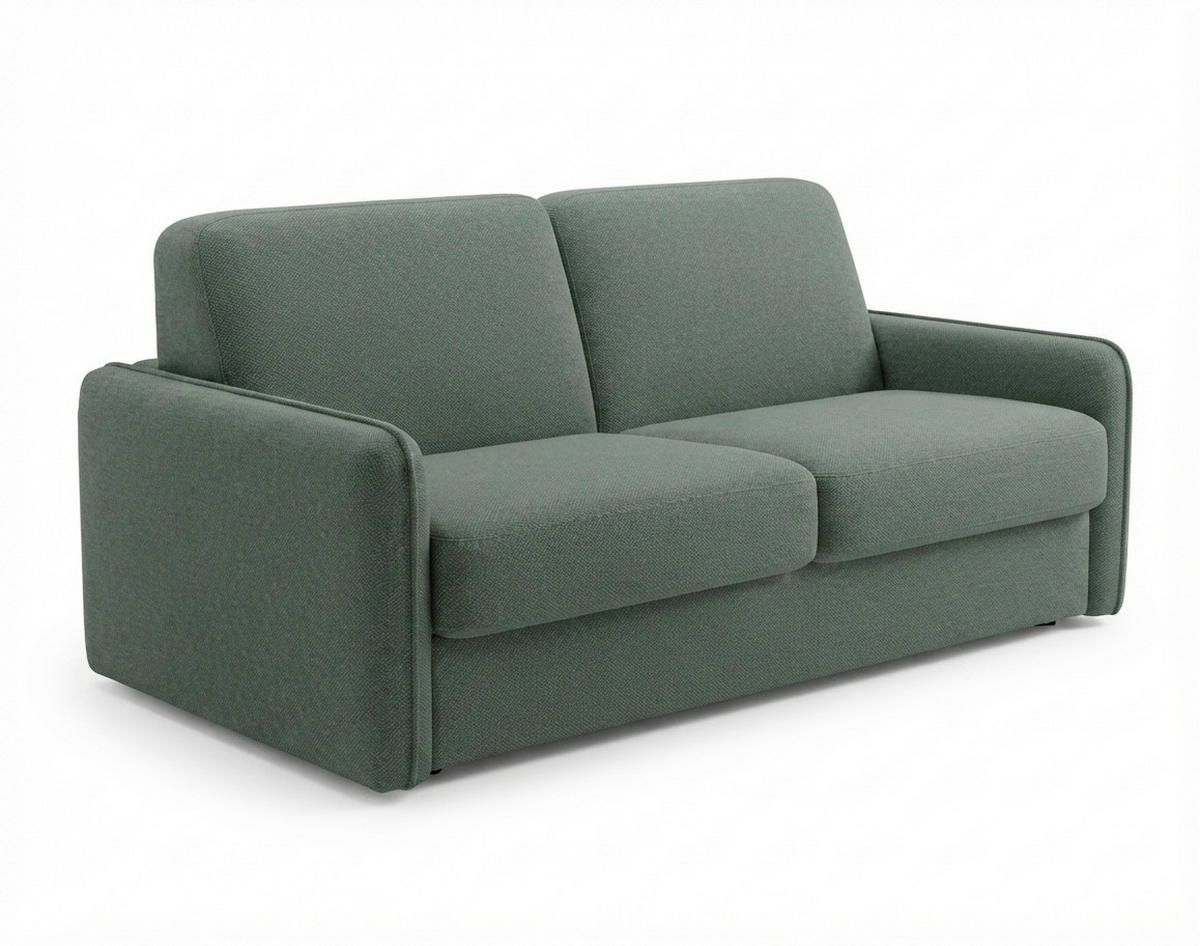 SCHLAFSOFA Webstoff Dunkelgrün  - Dunkelgrün/Schwarz, KONVENTIONELL, Kunststoff/Textil (180/86/100cm) - Xora