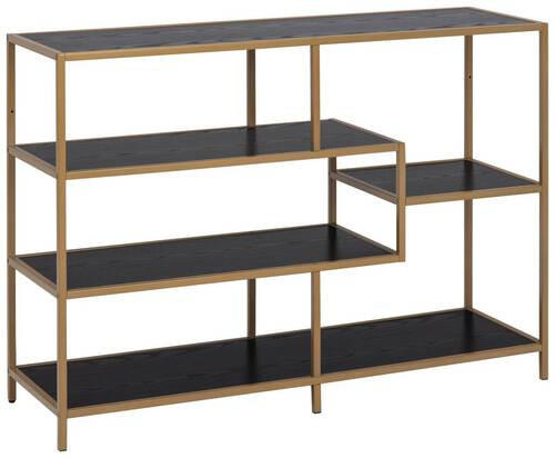 ETAJERĂ  114/78/35 cm negru, auriu  - auriu/negru, Modern, metal/material pe bază de lemn (114/78/35cm) - Xora