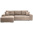 ECKSOFA in Webstoff Beige  - Beige/Silberfarben, Design, Kunststoff/Textil (194/280cm) - Carryhome