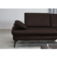 ECKSOFA in Echtleder Braun  - Schwarz/Braun, Design, Leder/Metall (325/157cm) - Dieter Knoll