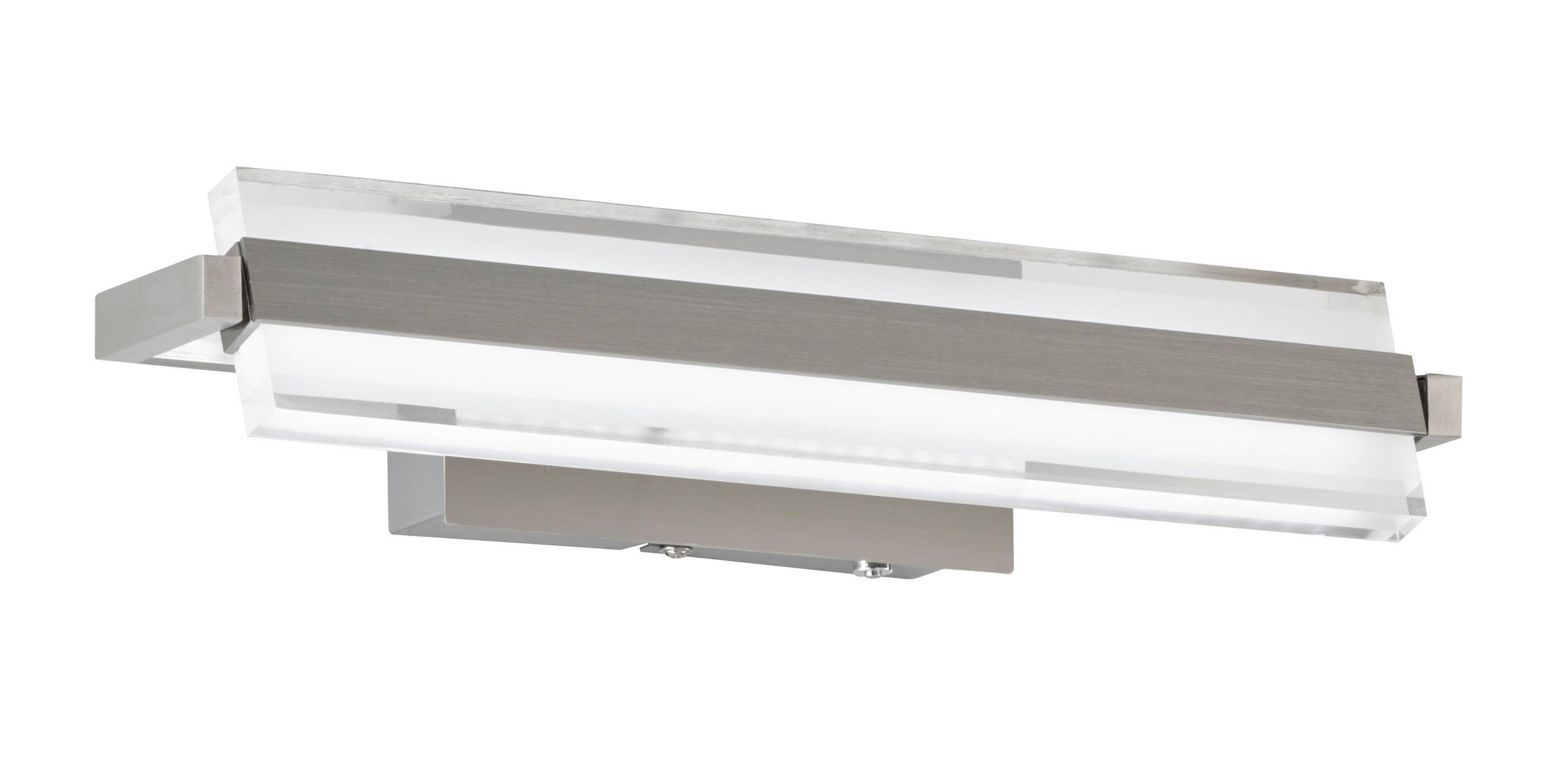 LED-WANDLEUCHTE   - Nickelfarben, Design, Kunststoff/Metall (8/35/12cm) - Fischer & Honsel