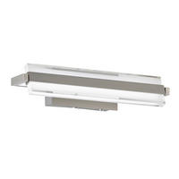 LED-WANDLEUCHTE   - Nickelfarben, Design, Kunststoff/Metall (8/35/12cm) - Fischer & Honsel