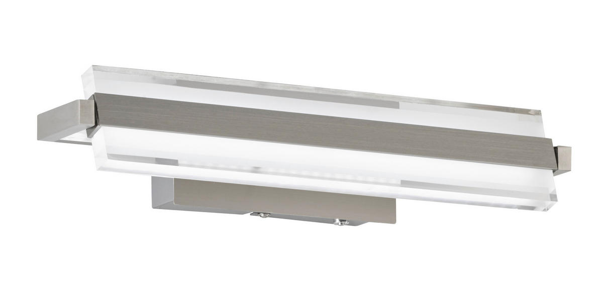 LED-WANDLEUCHTE   - Nickelfarben, Design, Kunststoff/Metall (8/35/12cm) - Fischer & Honsel
