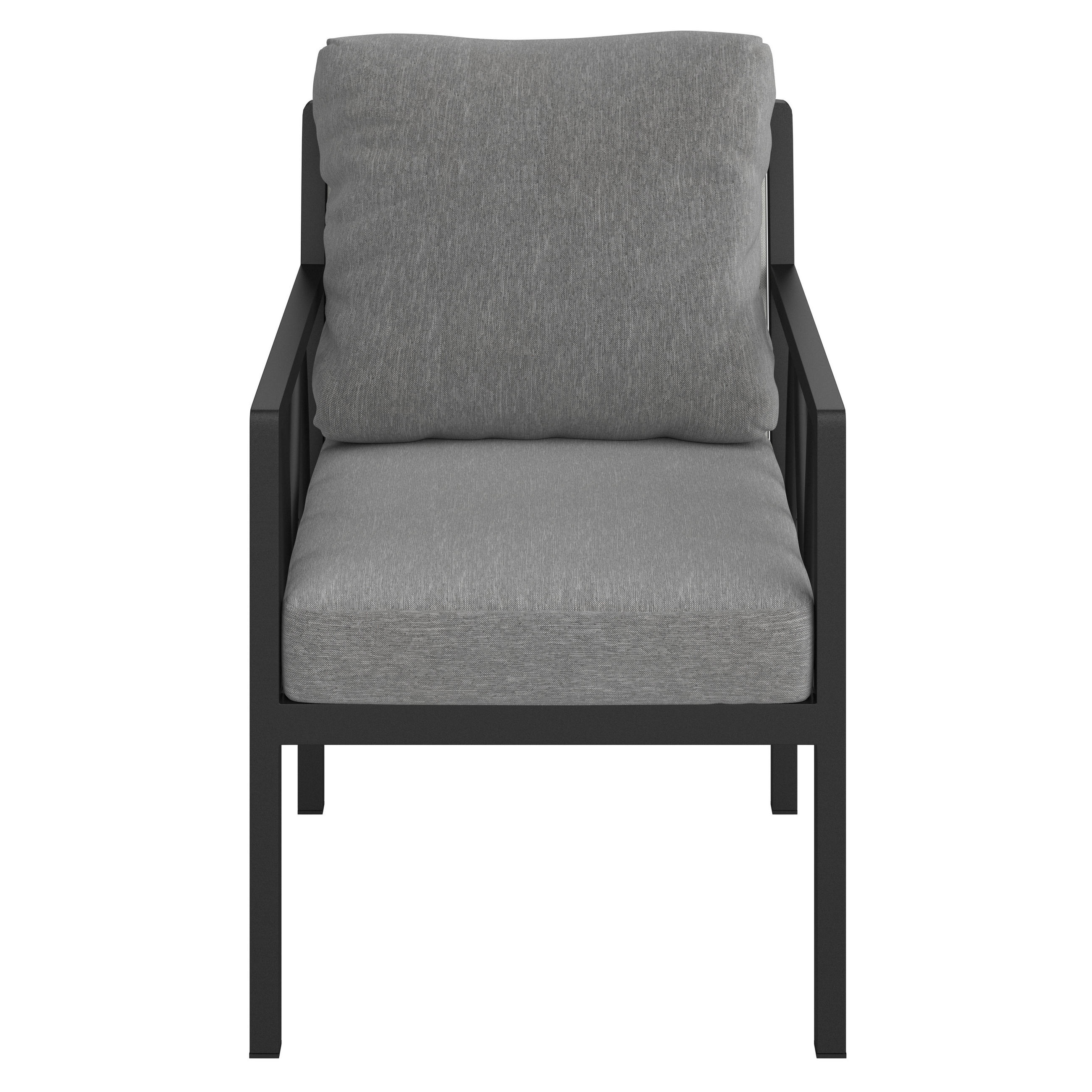 FOTOLIU TERASĂ ȘI LOUNGE  - gri, Design, metal (63/84/80cm) - Amatio