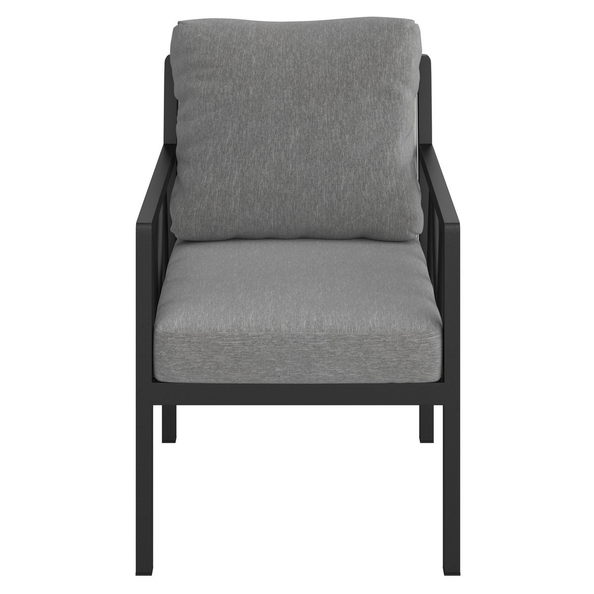KŘESLO NA TERASU, kov - šedá, Design, kov (63/84/80cm) - Amatio