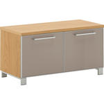 GARDEROBENBANK Santina  in 84/45/37 cm  - Taupe/Chromfarben, Design, Glas/Holz (84/45/37cm) - Novel
