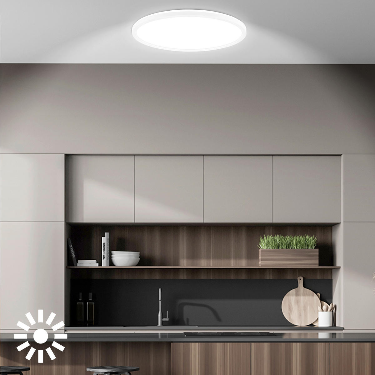 LED-PANEEL Tava A 42/3 cm   - Weiß, Basics, Kunststoff (42/3cm)