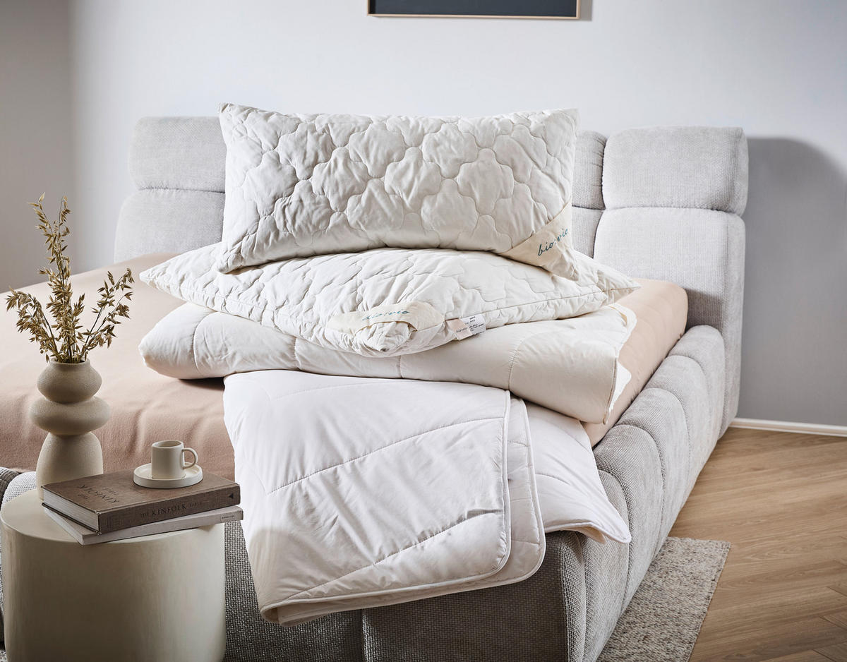 GANZJAHRESDECKE  GOTS 135/200 cm 100 % Schafschurwolle  - Weiß, Textil (135/200cm) - Bio:Vio