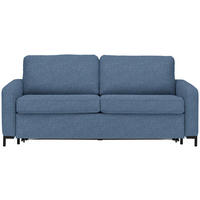 SCHLAFSOFA in Textil Hellblau  - Schwarz/Hellblau, Konventionell, Textil/Metall (187/84/97cm) - Welnova