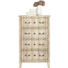 KOMMODE Mangoholz teilmassiv Weiß - Messingfarben/Weiß, Trend, Holz/Metall (65/110/40cm) - Ambia Home