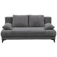 SCHLAFSOFA Cord Anthrazit  - Anthrazit/Schwarz, KONVENTIONELL, Kunststoff/Textil (211/96/105cm) - Carryhome