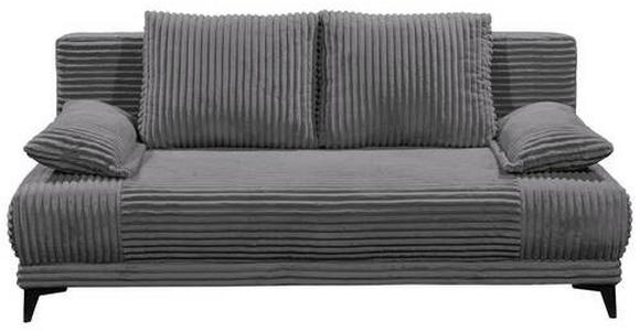 SCHLAFSOFA Cord Anthrazit  - Anthrazit/Schwarz, KONVENTIONELL, Kunststoff/Textil (211/96/105cm) - Carryhome