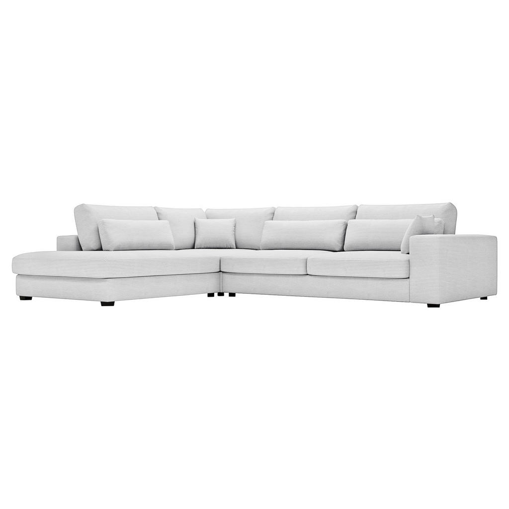 Thumbnail - Carryhome Ecksofa, Hellgrau, Textil, 4-5-Sitzer, Füllung: Schaumstoff, Ottomane links, L-Form, 314x250 cm, Stoffauswahl,...
