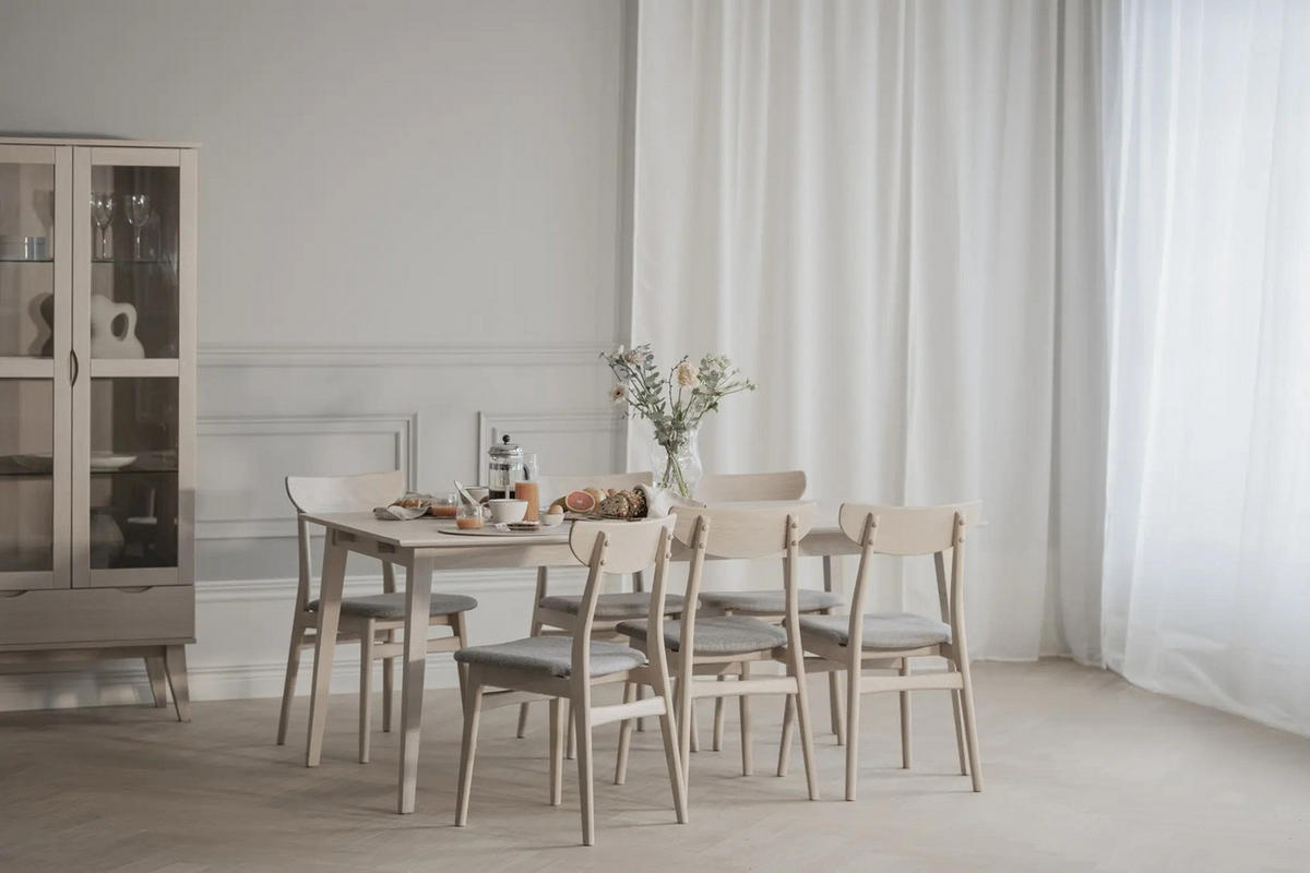 MATBORD ek Bianco rektangulär  utdragbar  - ek Bianco, Design, trä (180/90/74cm) - Rowico