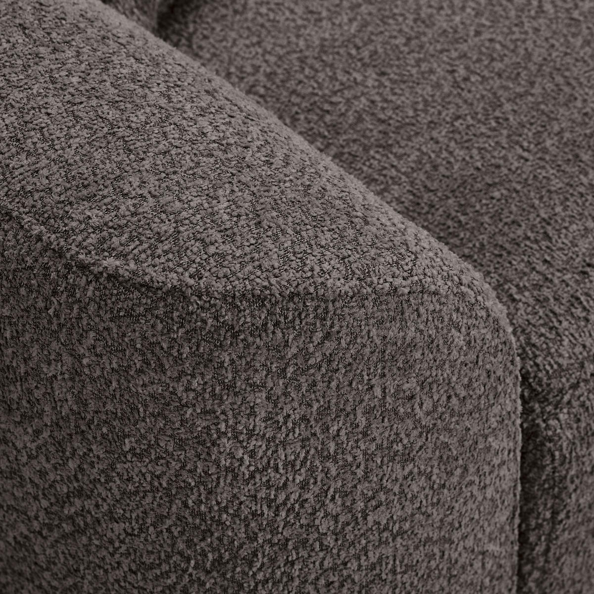 3-SITZER-SOFA Chenille Anthrazit  - Anthrazit/Schwarz, KONVENTIONELL, Textil/Metall (228/84/99cm) - Carryhome