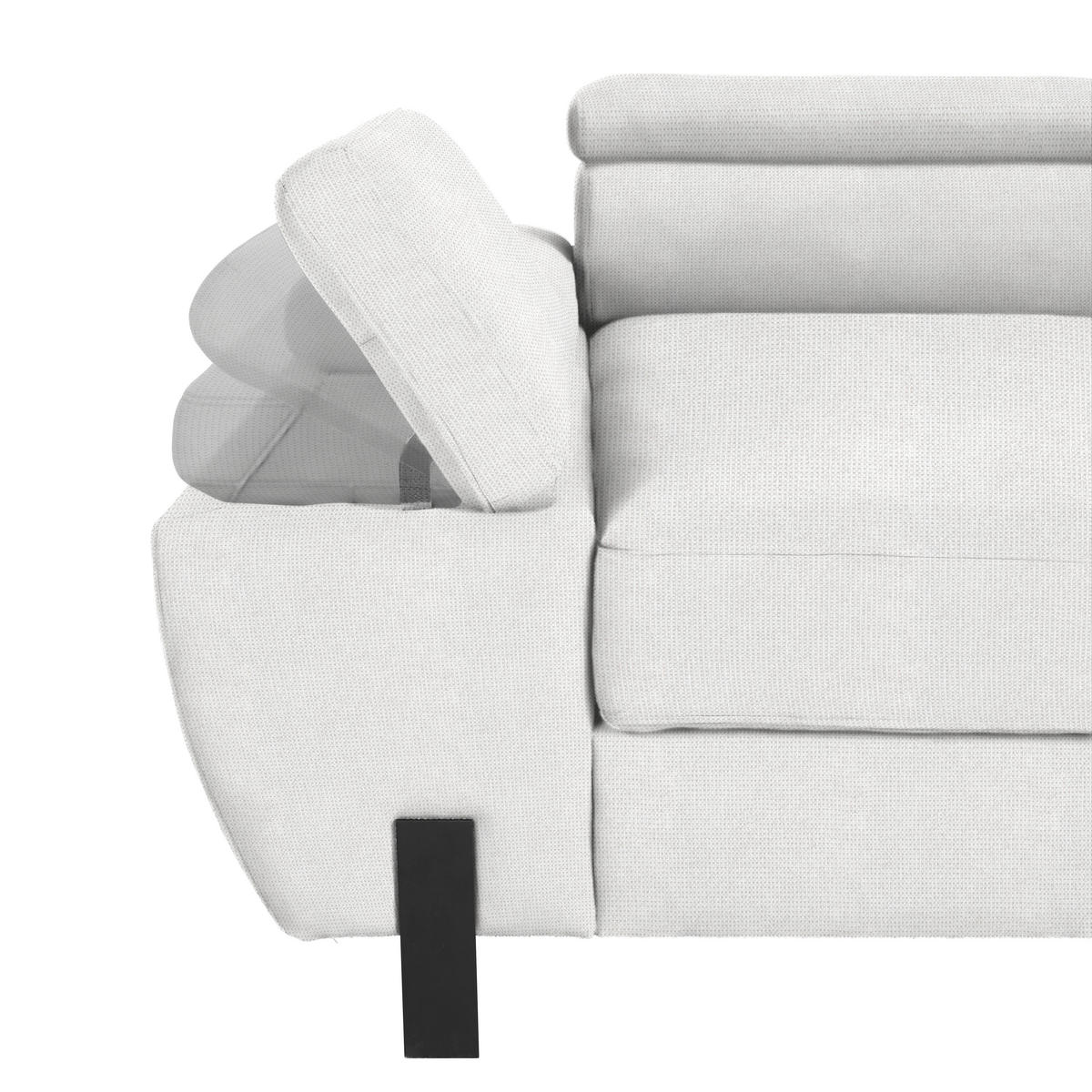 HÖRNSOFFA i vävt tyg cremefärgad  - svart/cremefärgad, Modern, metall/trämaterial (277/90/189cm) - MID.YOU