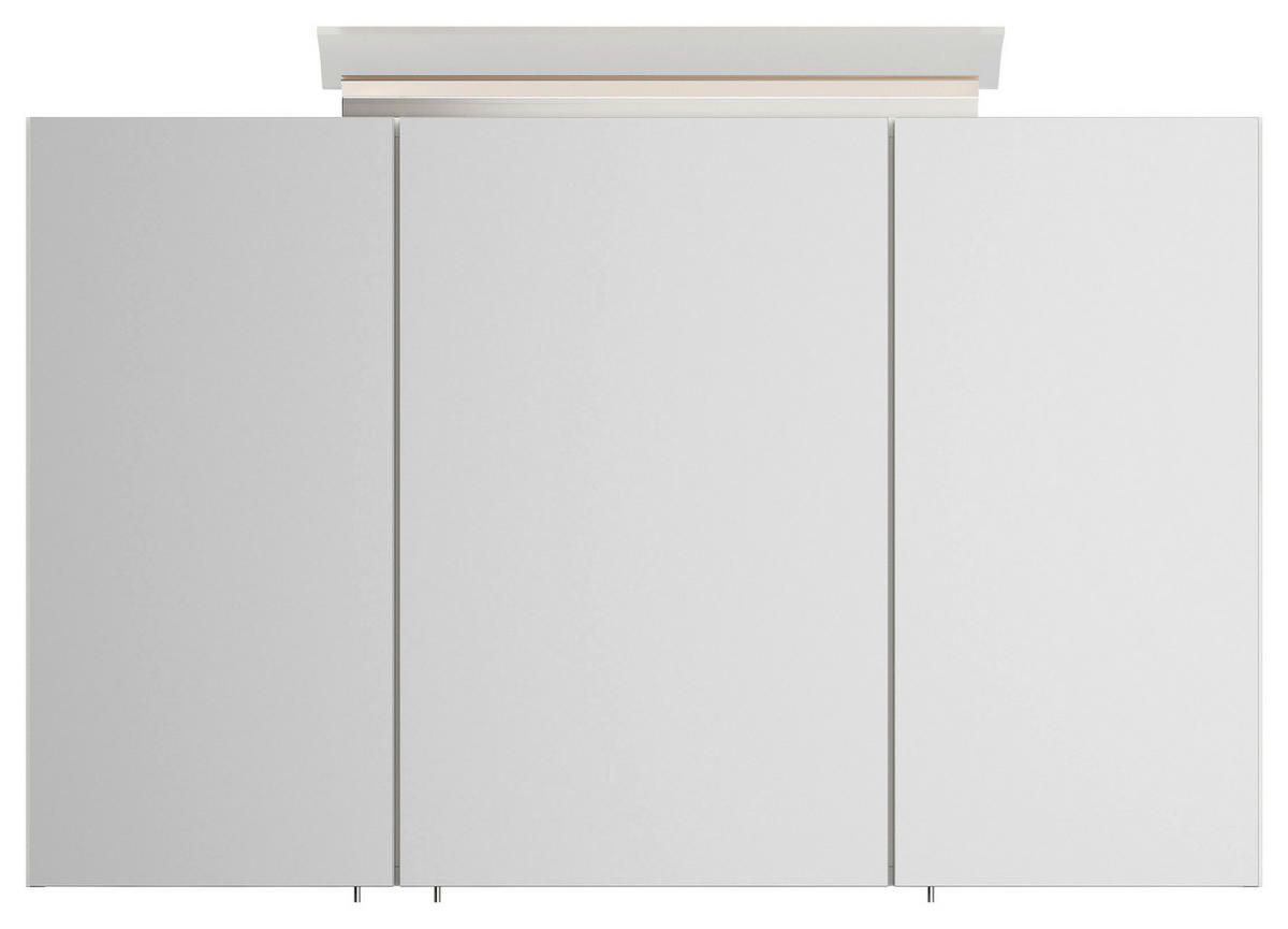 SPIEGELSCHRANK 120/62,5/17 cm  - Weiß Hochglanz, MODERN, Glas/Holzwerkstoff (120/62,5/17cm) - MID.YOU