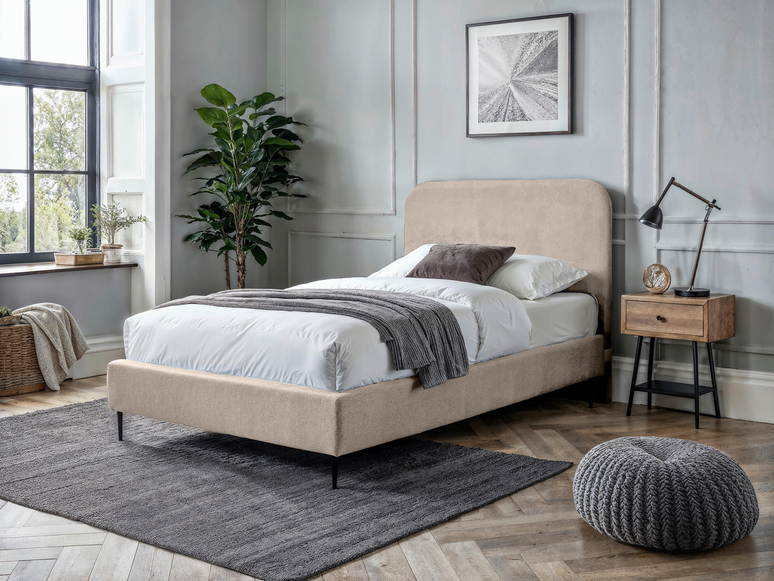 MID.YOU POSTEL BOXSPRING, 140/200 cm, béžová