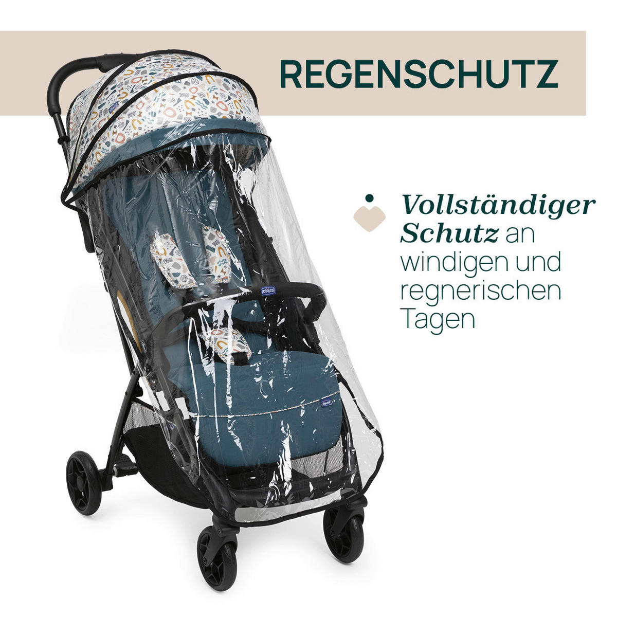 BUGGY GLEE  - Blau, Basics, Textil/Metall (49/87/106cm) - Chicco