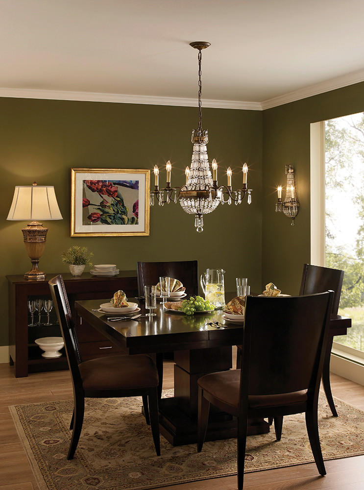 KRONLEUCHTER Elstead Bellini 68.6/81.5 cm   - Bronzefarben, KONVENTIONELL, Glas/Metall (68.6/81.5cm) - Elstead Lighting