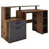 SCHREIBTISCH 140/55/89 cm  in Anthrazit, Alteiche  - Alteiche/Anthrazit, MODERN, Holzwerkstoff/Kunststoff (140/55/89cm) - MID.YOU