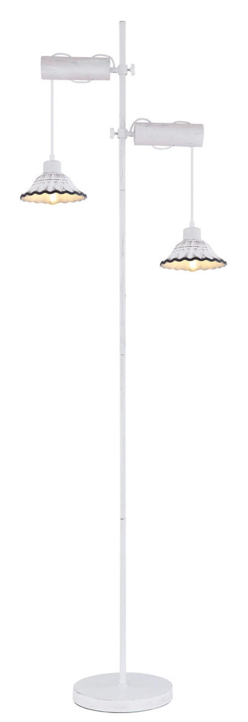 STEHLEUCHTE 52/25/168 cm    - Schwarz/Weiß, Basics, Keramik/Holz (52/25/168cm) - Globo