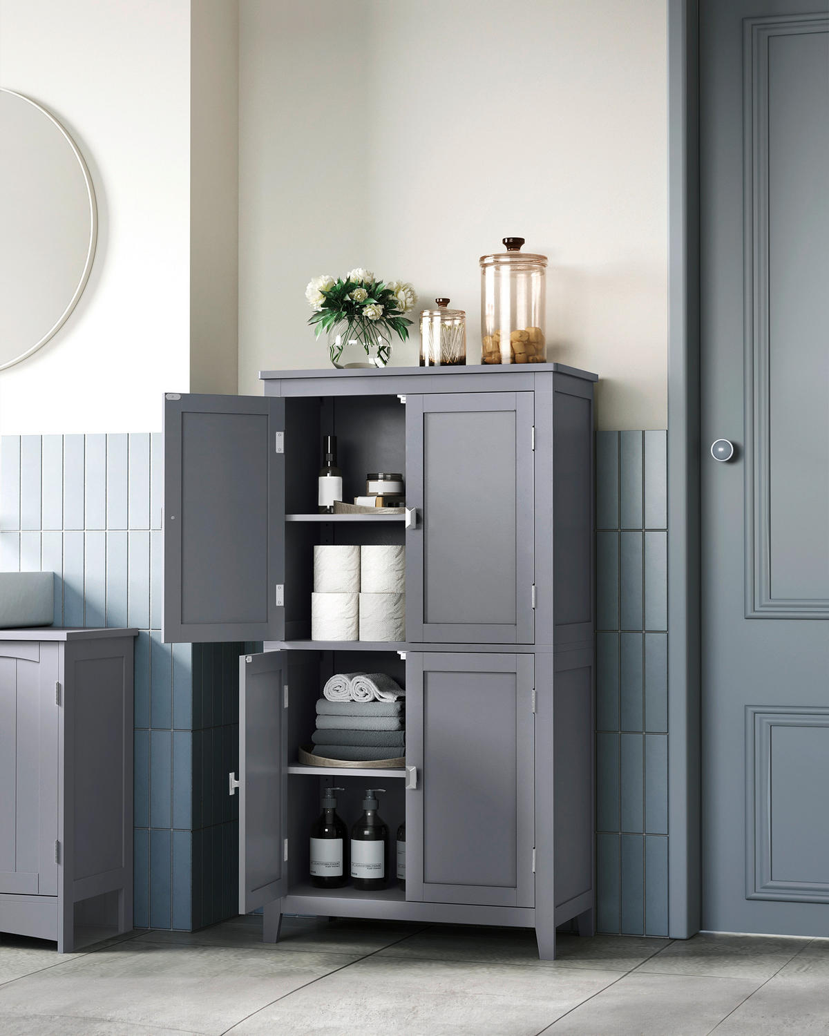 MIDISCHRANK 60/110/30 cm  - Grau, MODERN, Holzwerkstoff (60/110/30cm) - MID.YOU