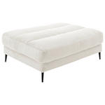 HOCKERBANK in Textil Weiß  - Schwarz/Weiß, Design, Textil/Metall (90/83/125cm) - Dieter Knoll