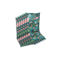 SESSELAUFLAGENSET Flamingo  - Blau/Rosa, Basics, Textil (50/7/120cm)