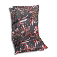 SESSELAUFLAGENSET in Anthrazit, Braun, Rosa Blätter  - Anthrazit/Braun, Basics, Textil (50/7/108cm)