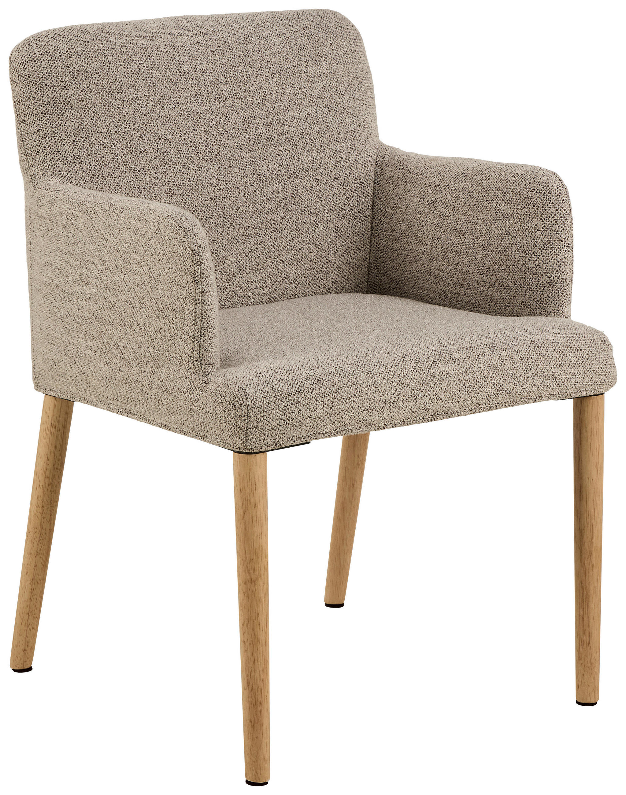 ARMLEHNSTUHL Bouclé  - Eichefarben/Beige, Design, Holz/Textil (56/83/60cm) - MID.YOU