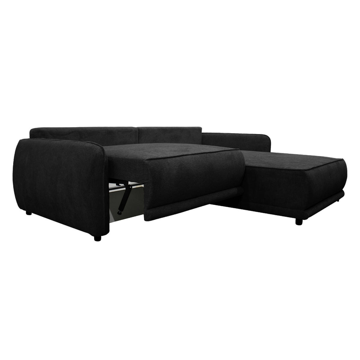 ECKSOFA FRESH Anthrazit Struktur  - Anthrazit/Beige, Design, Kunststoff/Textil (264/195cm) - MID.YOU