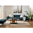 ECKSOFA in Chenille Blau  311/167 cm  - Blau/Schwarz, Design, Textil/Metall (311/167cm) - Xora
