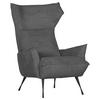 OHRENSESSEL in Cord Dunkelgrau  - Dunkelgrau/Schwarz, Konventionell, Textil/Metall (83/110/92cm) - MID.YOU